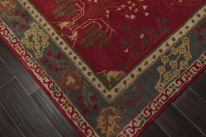 LoomBloom Multi Size Deep Magenta Hand Tufted Traditional Arts & Crafts Wool Oriental Area Rug