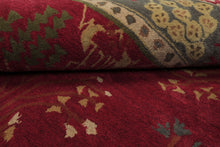 LoomBloom Multi Size Deep Magenta Hand Tufted Traditional Arts & Crafts Wool Oriental Area Rug