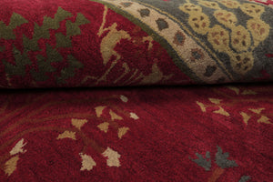LoomBloom Multi Size Deep Magenta Hand Tufted Traditional Arts & Crafts Wool Oriental Area Rug
