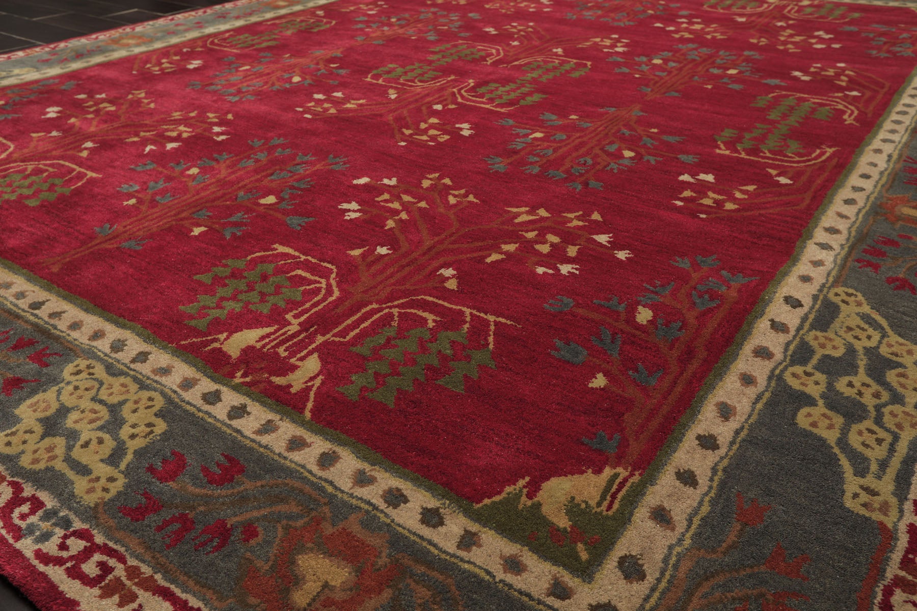 LoomBloom Multi Size Deep Magenta Hand Tufted Traditional Arts & Craft ...