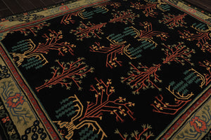 LoomBloom Multi Size Black Hand Tufted Traditional Arts & Crafts Wool Oriental Area Rug