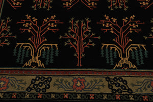 LoomBloom Multi Size Black Hand Tufted Traditional Arts & Crafts Wool Oriental Area Rug
