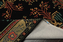 LoomBloom Multi Size Black Hand Tufted Traditional Arts & Crafts Wool Oriental Area Rug