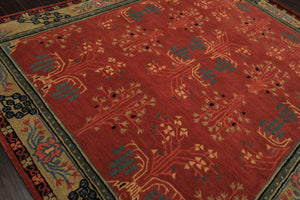LoomBloom Multi Size Rose Hand Tufted Traditional Arts & Crafts Wool Oriental Area Rug