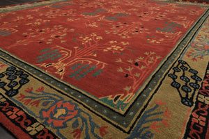 LoomBloom Multi Size Rose Hand Tufted Traditional Arts & Crafts Wool Oriental Area Rug