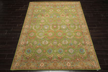 Multi Size Lime Ivory Turquoise Color Hand Tufted William Morris Wool Arts & Crafts Oriental Rug