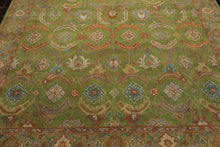 Multi Size Lime Ivory Turquoise Color Hand Tufted William Morris Wool Arts & Crafts Oriental Rug