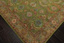 Multi Size Lime Ivory Turquoise Color Hand Tufted William Morris Wool Arts & Crafts Oriental Rug