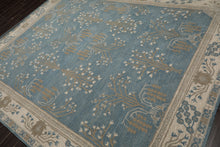 LoomBloom Multi Size Aqua Hand Tufted Traditional Arts & Crafts Wool Oriental Area Rug