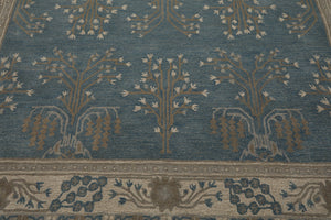 LoomBloom Multi Size Aqua Hand Tufted Traditional Arts & Crafts Wool Oriental Area Rug
