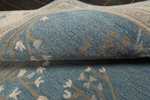 LoomBloom Multi Size Aqua Hand Tufted Traditional Arts & Crafts Wool Oriental Area Rug