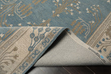 LoomBloom Multi Size Aqua Hand Tufted Traditional Arts & Crafts Wool Oriental Area Rug