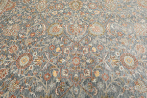 Multi Size Slate Rust Aqua Color Machine Made Persian Polypropylene Traditional Oriental Rug