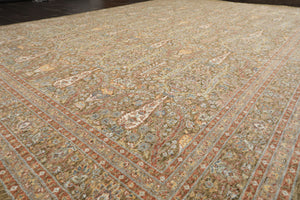 Multi Size Pistachio Ivory Aqua Color Machine Made Persian Polypropylene Traditional Oriental Rug