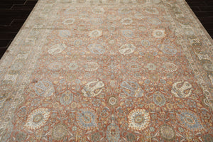 Multi Size Rust Ivory Aqua Color Machine Made Persian Polypropylene Traditional Oriental Rug