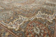 Multi Size Rust Ivory Aqua Color Machine Made Persian Polypropylene Traditional Oriental Rug