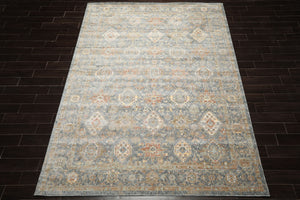 Multi Size Blue Ivory Taupe Color Machine Made Persian Polypropylene Traditional Oriental Rug