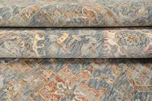 Multi Size Blue Ivory Taupe Color Machine Made Persian Polypropylene Traditional Oriental Rug