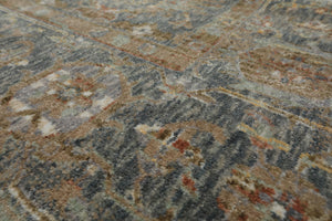 Multi Size Blue Ivory Taupe Color Machine Made Persian Polypropylene Traditional Oriental Rug