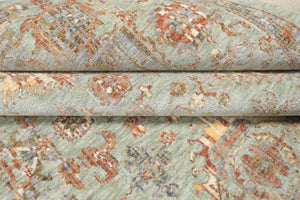 Multi Size Aqua Rust Ivory Color Machine Made Persian Polypropylene Traditional Oriental Rug