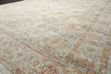 Multi Size Aqua Rust Ivory Color Machine Made Persian Polypropylene Traditional Oriental Rug