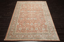 Multi Size Rust Ivory Aqua Color Machine Made Persian Polypropylene Traditional Oriental Rug