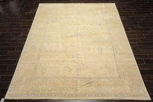 9x12 Ivory, Beige, Taupe Color Hand Knotted Oushak Wool Traditional Oriental Rug