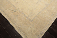 9x12 Ivory, Beige, Taupe Color Hand Knotted Oushak Wool Traditional Oriental Rug