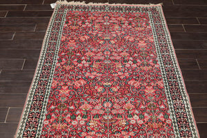 3’3"x9’9" Runner Rose, Ivory Hand Knotted 200 KPSI Kashmir Silk Traditional Oriental Area Rug - Oriental Rug Of Houston