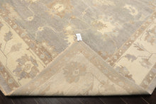 10x14 Gray, Ivory, Taupe Color Hand Knotted Oushak Wool Traditional Oriental Rug
