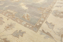 10x14 Gray, Ivory, Taupe Color Hand Knotted Oushak Wool Traditional Oriental Rug