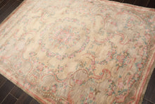 5x7 Beige, Rose, Brown Color Hand Knotted French Aubusson Savonnerie New Zealand Wool Traditional Oriental Rug