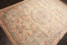 5x7 Beige, Rose, Brown Color Hand Knotted French Aubusson Savonnerie New Zealand Wool Traditional Oriental Rug