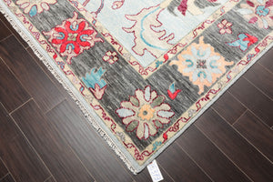 Aqua Hand Knotted Modern & Contemporary Oushak Wool Oriental Rug, LoomBloom 9'6"x12'2"