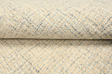 Multi Size Ivory Beige Blue Color Hand Loomed  Wool Contemporary Oriental Rug