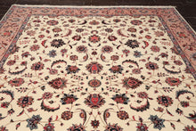 9x12 Ivory, Rose Hand Knotted 100% Wool 300 KPSI Masterpiece Pakistani Oriental Area Rug - Oriental Rug Of Houston