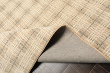 Multi Size Taupe Ivory Teal Color Hand Loomed  Wool Contemporary Oriental Rug