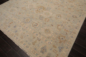 LoomBloom Beige Oushak Wool Rug LoomBloom Hand Knotted 8'11''x11'11''