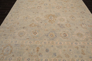 LoomBloom Beige Oushak Wool Rug LoomBloom Hand Knotted 8'11''x11'11''