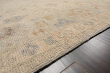 LoomBloom Beige Oushak Wool Rug LoomBloom Hand Knotted 8'11''x11'11''