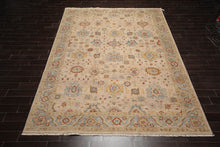 LoomBloom Beige Oushak Wool Rug LoomBloom Hand Knotted 9'1''x11'10''