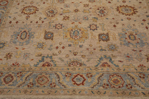 LoomBloom Beige Oushak Wool Rug LoomBloom Hand Knotted 9'1''x11'10''