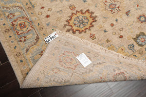 LoomBloom Beige Oushak Wool Rug LoomBloom Hand Knotted 9'1''x11'10''