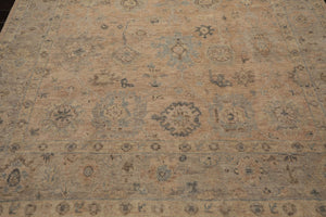 LoomBloom Beige Oushak Wool Rug LoomBloom Hand Knotted 9'x11'11''