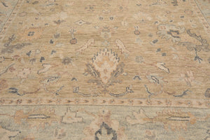 LoomBloom Beige Oushak Wool Rug LoomBloom Hand Knotted 9'2''x11'11''