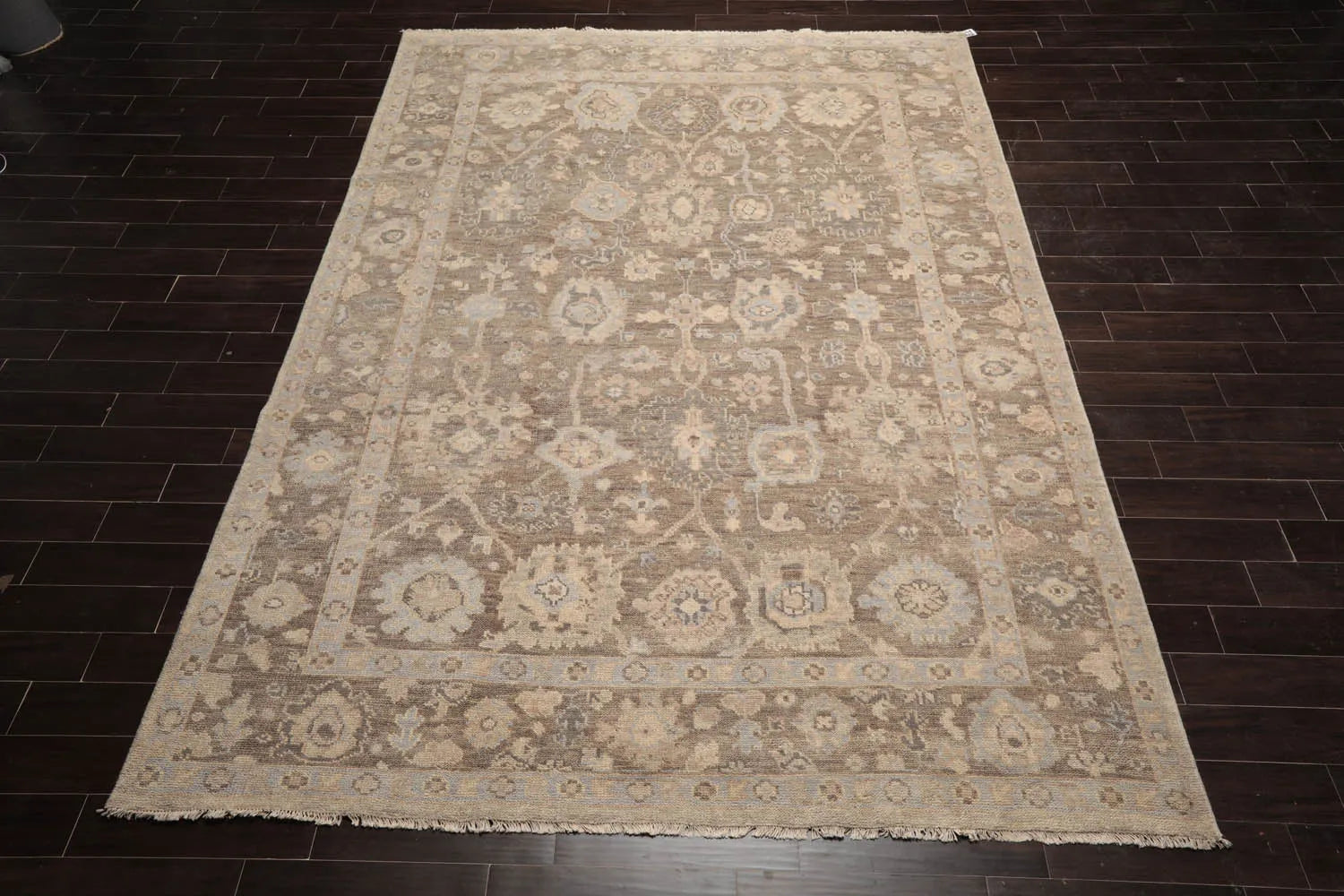 9x12 Brown Hand Knotted William Morris Oriental Area Rug