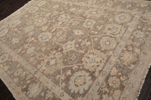 LoomBloom Brown Oushak Wool Rug LoomBloom Hand Knotted 9'x12'1''