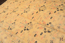 8x11 Ivory, Gray, Blush Color Hand Knotted Turkish Oushak Wool Transitional Oriental Rug