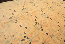 8x11 Ivory, Gray, Blush Color Hand Knotted Turkish Oushak Wool Transitional Oriental Rug