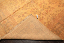 9x12 Beige, Celadon, Light Peach Color Hand Knotted Oushak Wool Traditional Oriental Rug